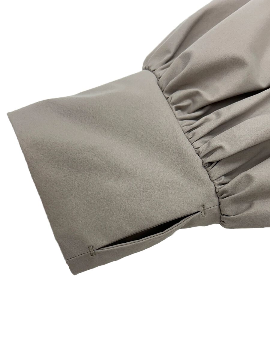 ALBOVE「UVカットスタンドネック撥水ギャザーブルゾン」|レインコート|