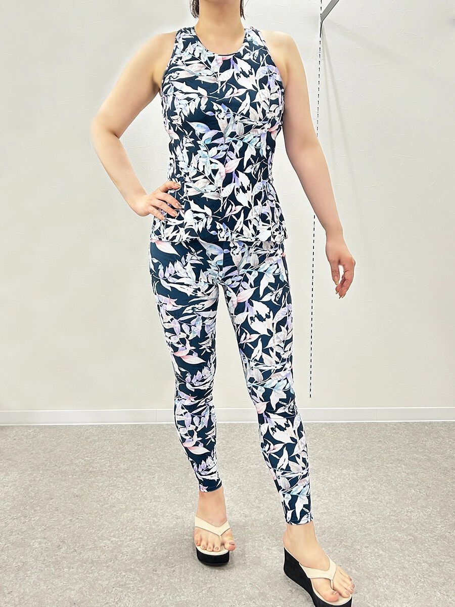 ALBOVE「エレガントリーフ柄フルレギンス」|ショーツ|