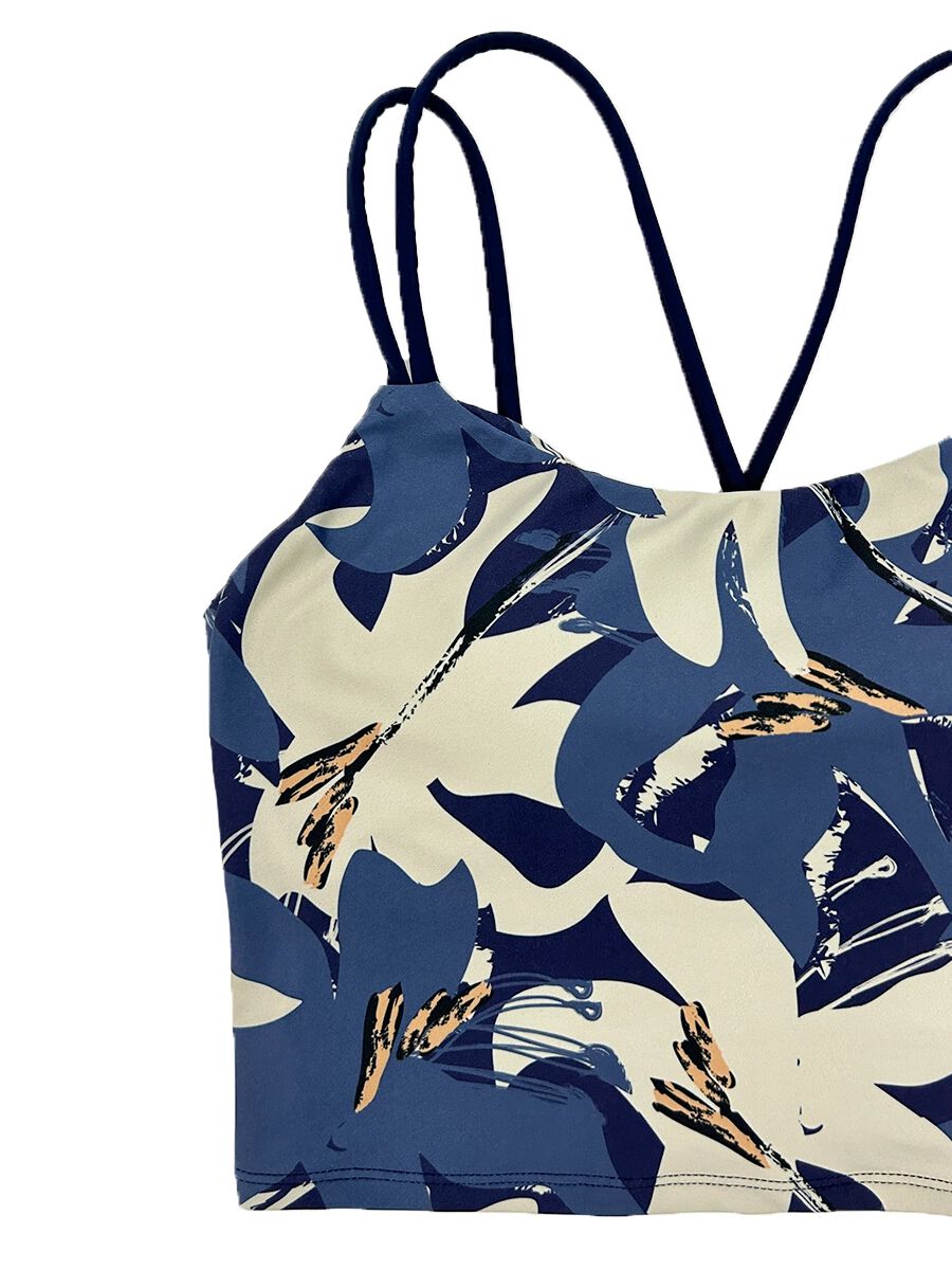 ALBOVE「抽象柄ストラッピーショルダーブラ」|ビキニ|