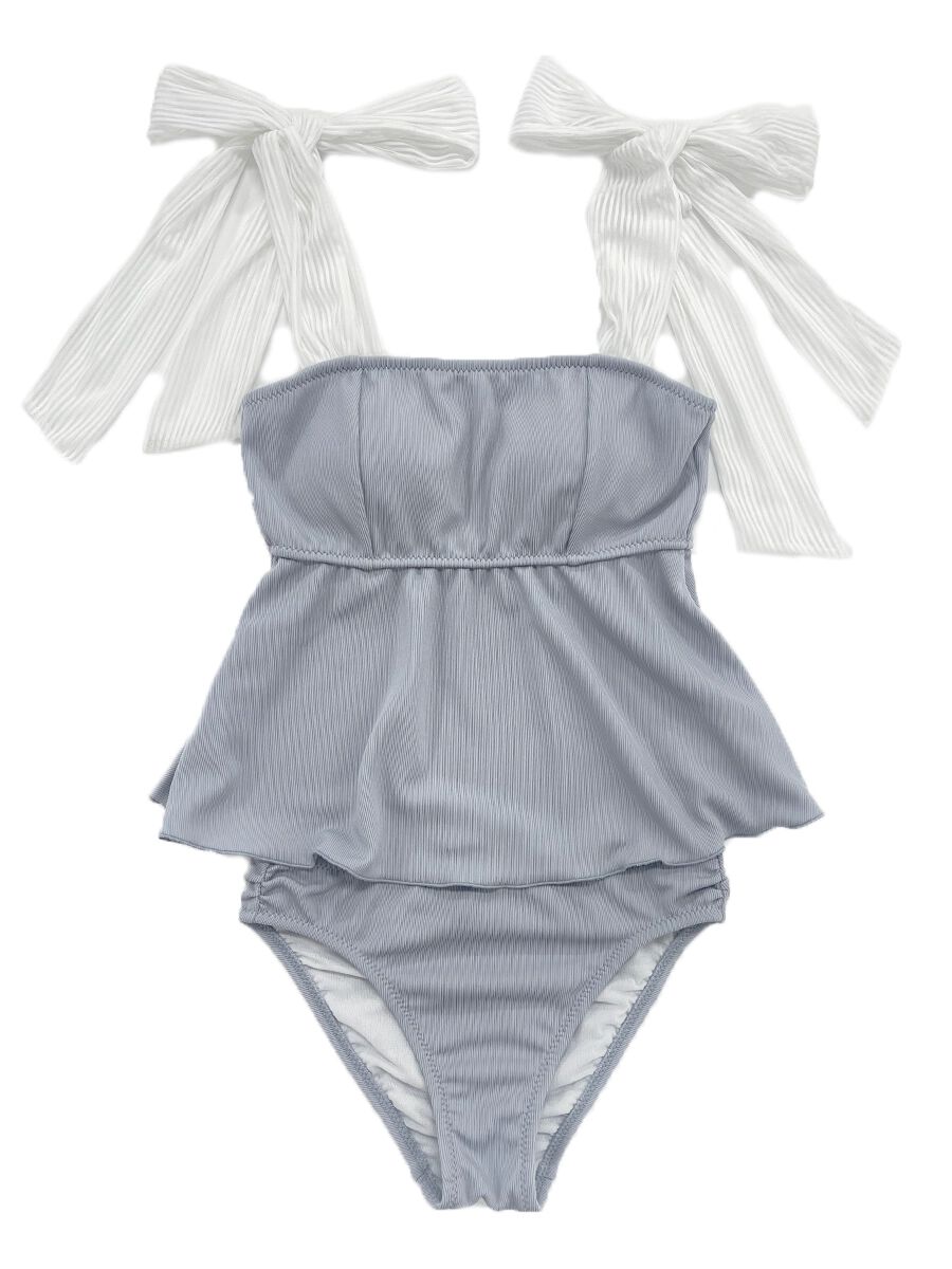 PEAK&PINE「無地リブ素材キャミソールビキニ」|ビキニ|