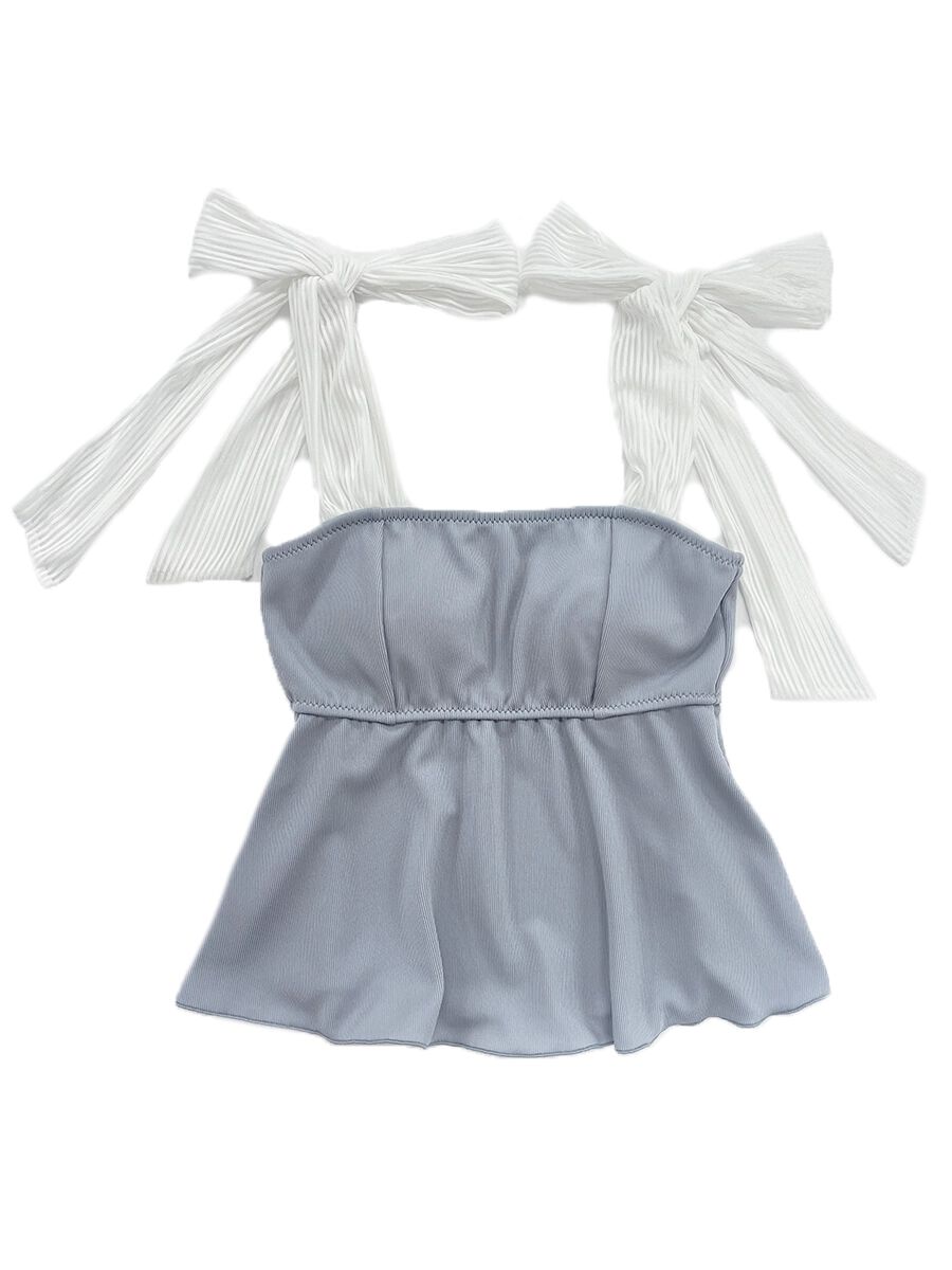 PEAK&PINE「無地リブ素材キャミソールビキニ」|ビキニ|