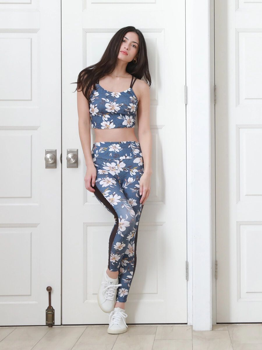  「モクレン風フラワープリントフルレギンス」|スポーツ|