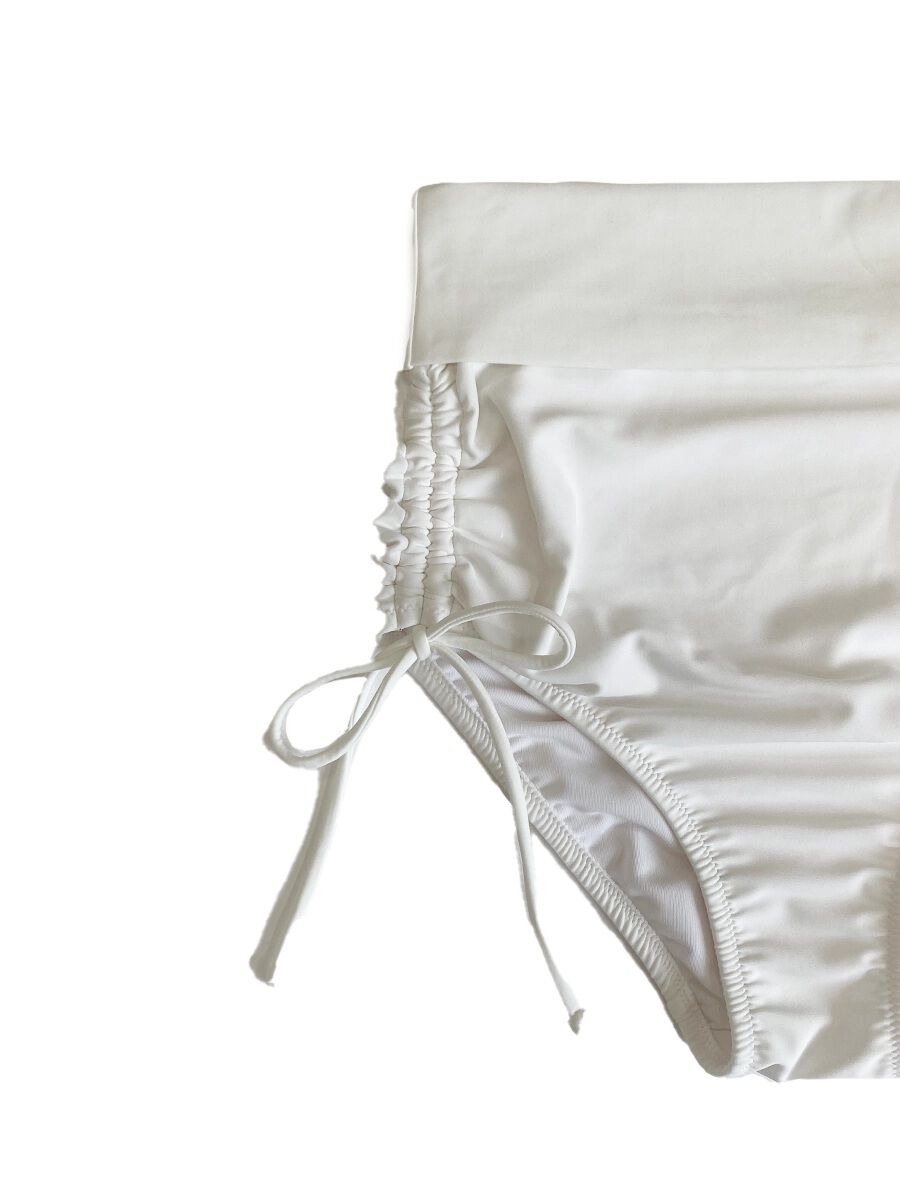 PEAK&PINE「【新作】無地リブ素材オフショルダーワンピ見えビキニ」|ビキニ|