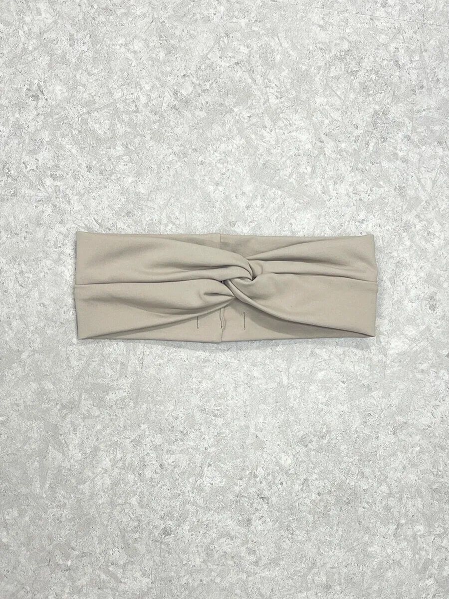 ALBOVE「ナイロン素材無地ヘアバンド」|ヘアバンド|ベージュ