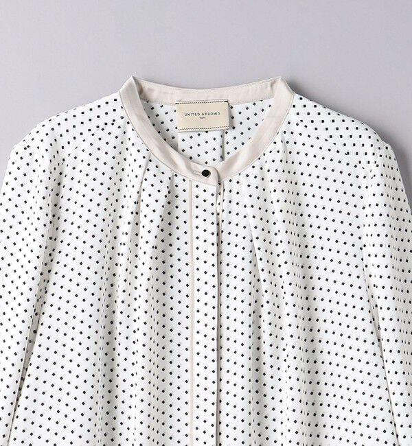 UNITED ARROWS「バイカラー パイピング ブラウス」|シャツ・ブラウス|