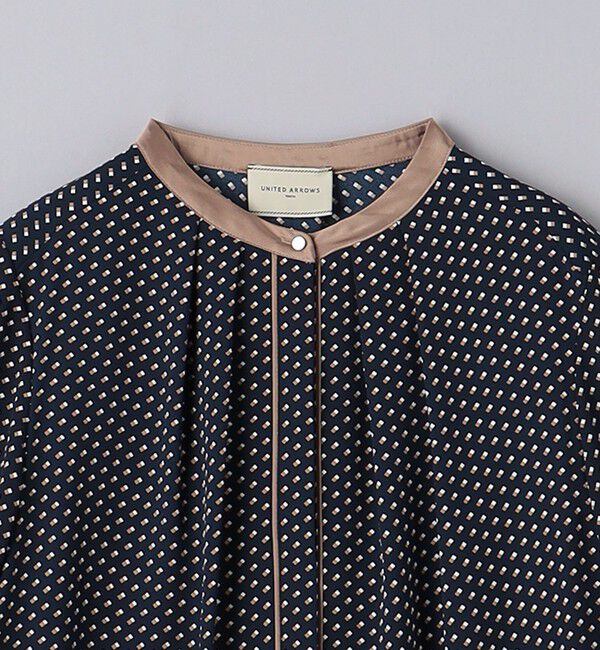 UNITED ARROWS「バイカラー パイピング ブラウス」|シャツ・ブラウス|