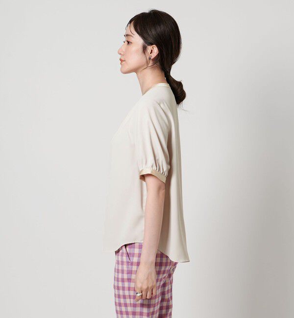 UNITED ARROWS「バイカラーパイピング ショートスリーブ ブラウス」|シャツ・ブラウス|