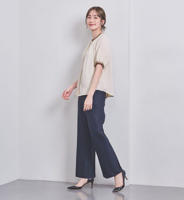 UNITED ARROWS「バイカラーパイピング ショートスリーブ ブラウス」|シャツ・ブラウス|