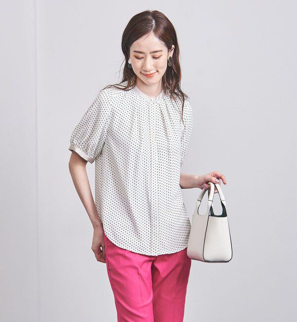 UNITED ARROWS「バイカラーパイピング ショートスリーブ ブラウス」|シャツ・ブラウス|