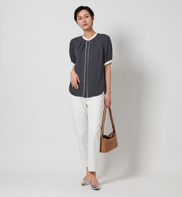 UNITED ARROWS「バイカラーパイピング ショートスリーブ ブラウス」|シャツ・ブラウス|