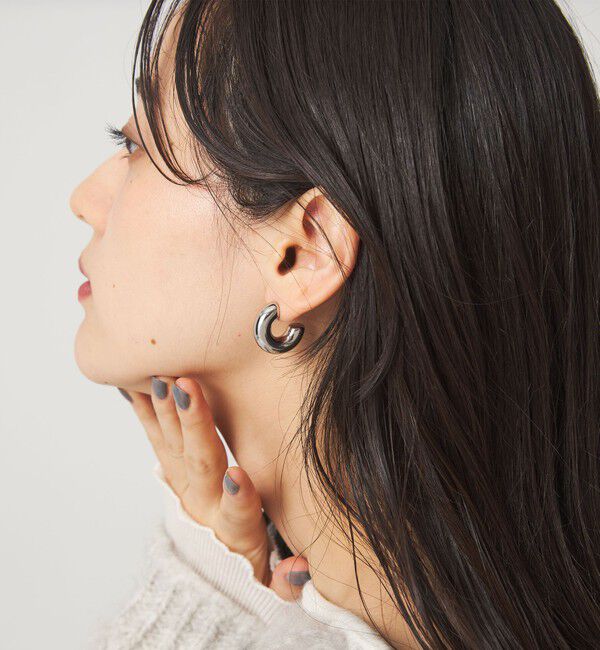 UNITED ARROWS green label relaxing「【WEB限定】チューブ ライン フープピアス 2」|ピアス|