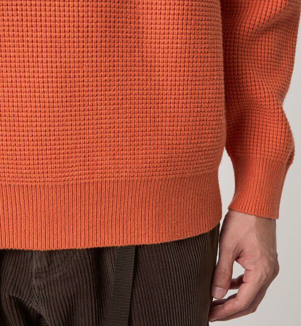 UNITED ARROWS green label relaxing「コットン ポリエステル ワッフル クルーネック ニット」|ニット・セーター|