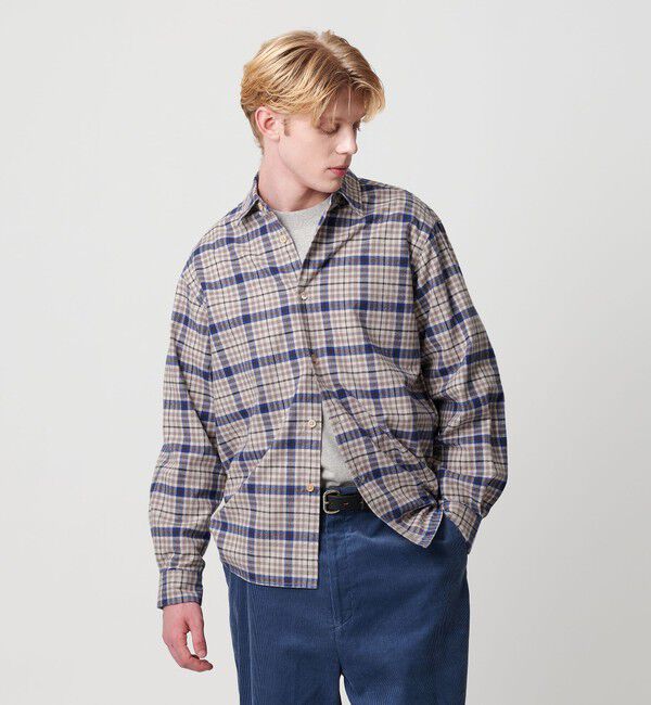 BEAUTY&YOUTH UNITED ARROWS「H/COUNT VYL チェックレギュラーシャツ FORM型」|シャツ・ブラウス|NATURAL