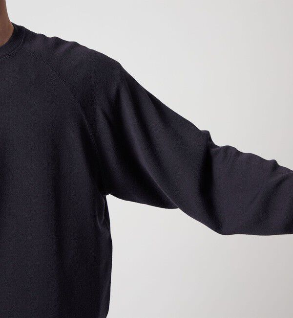 STEVEN ALAN「＜Steven Alan＞ W/NY スムース ラグランスリーブ クルーネック ニット」|ニット・セーター|