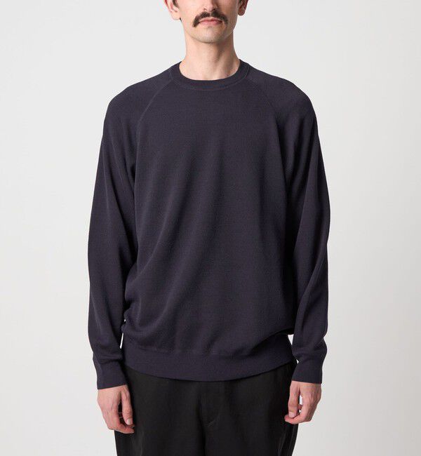 STEVEN ALAN「＜Steven Alan＞ W/NY スムース ラグランスリーブ クルーネック ニット」|ニット・セーター|