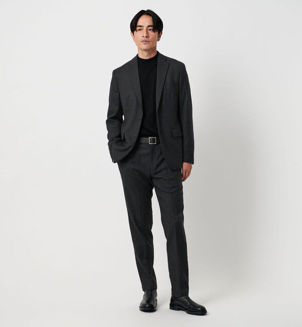 BEAUTY&YOUTH UNITED ARROWS「ストレッチ サキソニー ノープリーツ スリムパンツ セットアップ対応」|チノ|