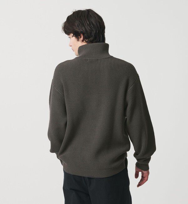 MONKEY TIME「バルキー アゼ ハーフジップ ニット」|ニット・セーター|