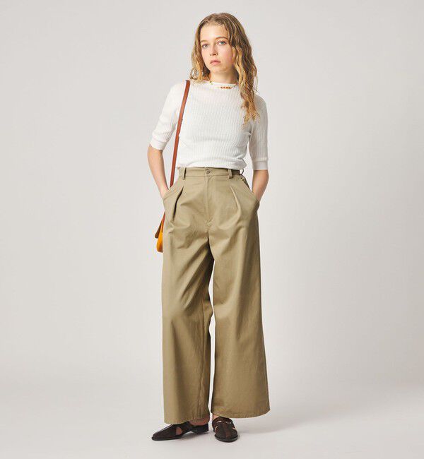 STEVEN ALAN「＜Steven Alan＞タック チノ ワイド トラウザー」|チノ|