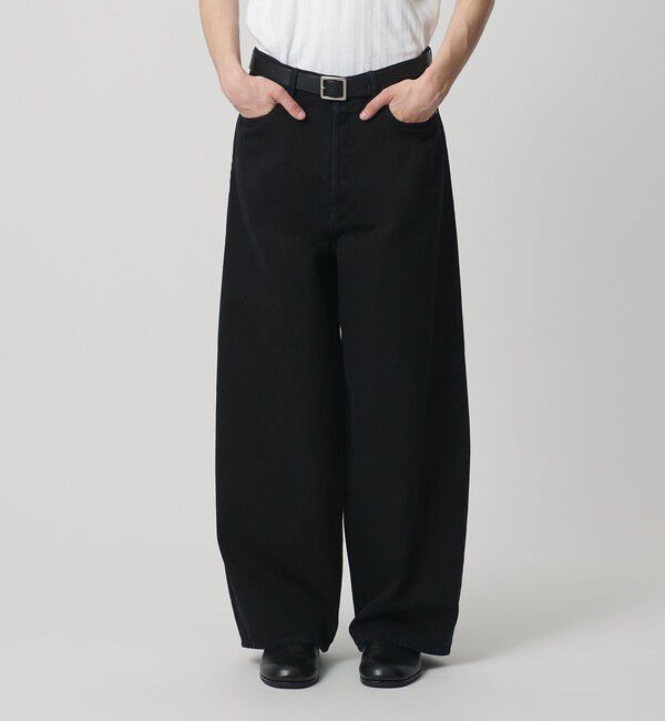 MONKEY TIME「デニム シンチ バックル スーパー バギー パンツ」|チノ|