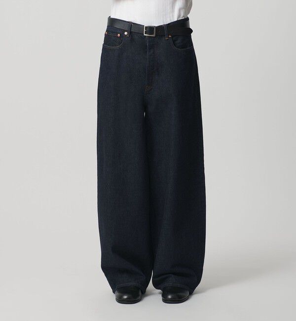 MONKEY TIME「デニム シンチ バックル スーパー バギー パンツ」|チノ|
