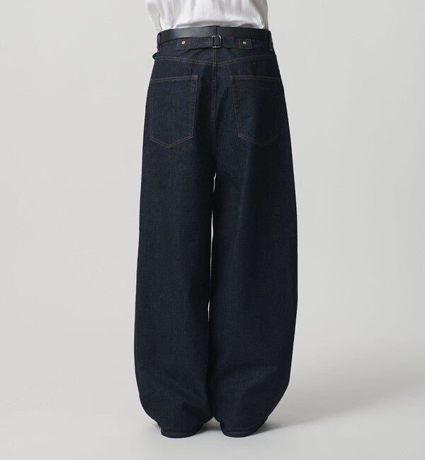 MONKEY TIME「デニム シンチ バックル スーパー バギー パンツ」|チノ|