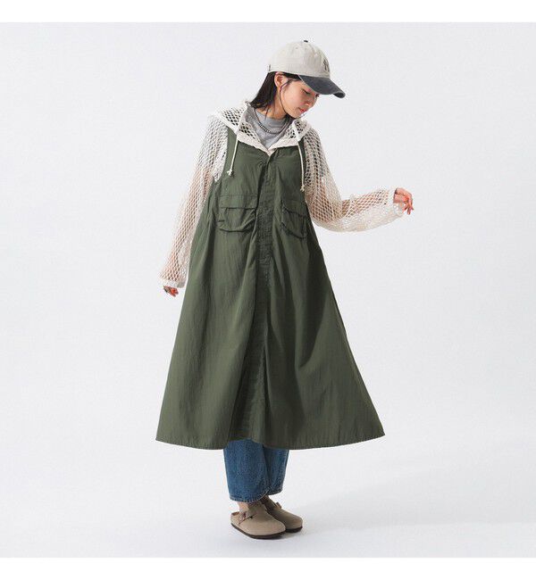 BEAMSBOY「ナイロン タッサー C-1 ノースリーブ ワンピース」|ワンピース|