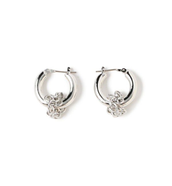 Ray BEAMS 「RBS / コネクト チェーン フープ ピアス」|ピアス|SILVER