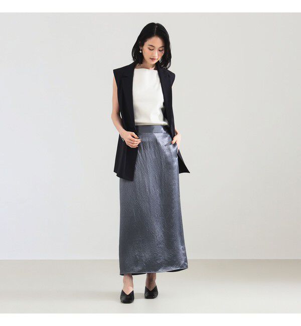 Demi-Luxe BEAMS 「アセテート サテン イージースカート」|スカート|