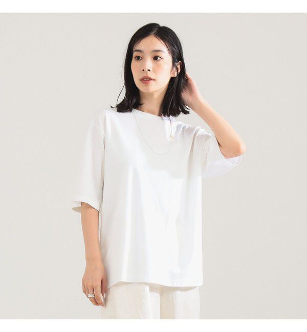 Demi-Luxe BEAMS 「ポンチ ハーフスリーブ Tシャツ」|Tシャツ・カットソー|