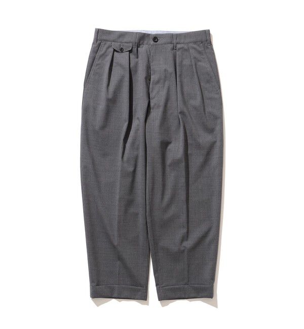 BEAMS PLUS「BEAMS PLUS / 2プリーツ トロピカルウール トラウザーズ」|チノ|GREY