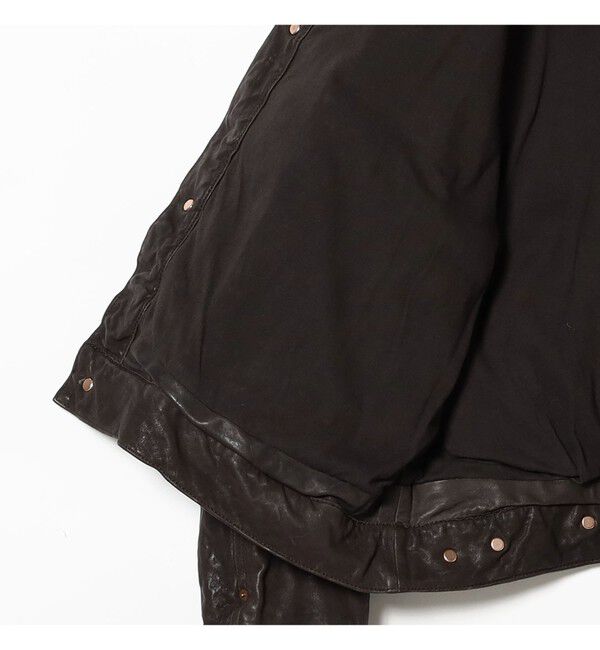 BEAMS「シープレザー ショート ジャケット」|ブルゾン・スタジャン|