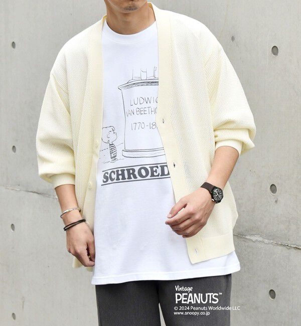 SHIPS any「SHIPS any: 〈洗濯機可能〉シアー ニット Vネック ボタン カーディガン◇」|カーディガン|ホワイト