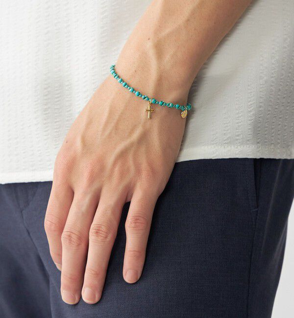 SHIPS「【WEB限定/SHIPS別注】OJO DE MEX: フェイクストーン ブレスレット」|ブレスレット・バングル|グリーン