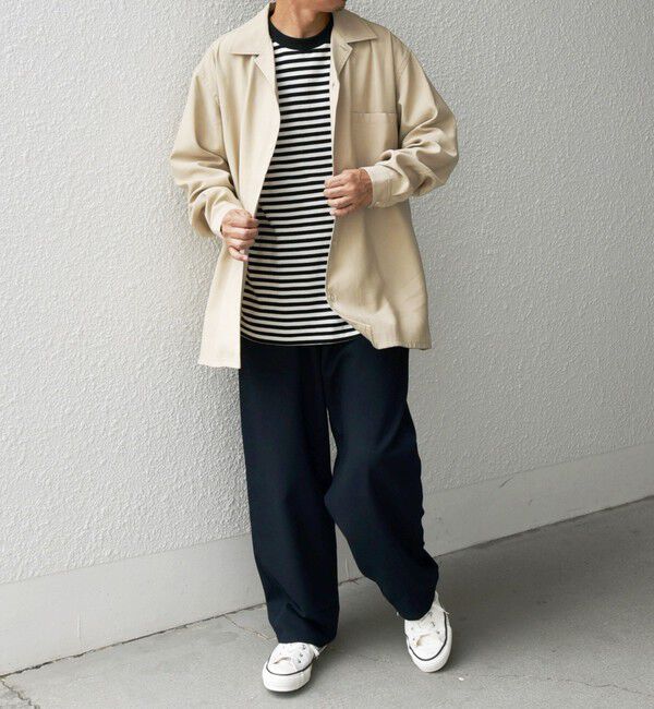 SHIPS any「SHIPS any: 〈洗濯機可能〉ビスコース モザイクツイル ライト オープンカラー シャツ◇」|シャツ・ブラウス|