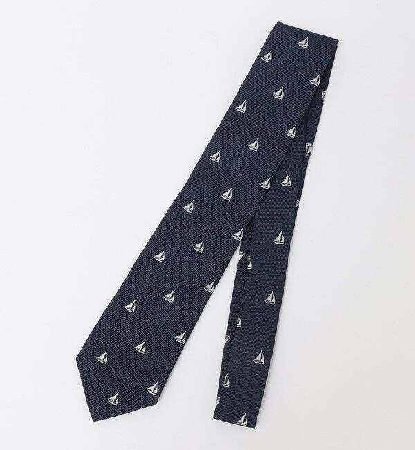 SHIPS「BREUER: シルク ジャカード マリン モチーフ ネクタイ」|ネクタイ・蝶ネクタイ|ネイビー