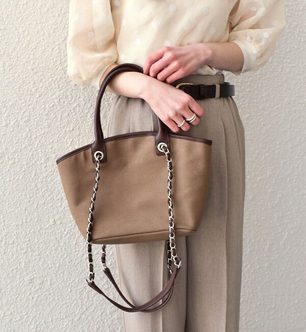 SHIPS Colors 「《予約》SHIPS Colors:キャンバス チェーン バッグ◆」|トートバッグ|