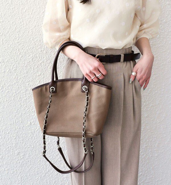 SHIPS Colors 「《予約》SHIPS Colors:キャンバス チェーン バッグ◆」|トートバッグ|