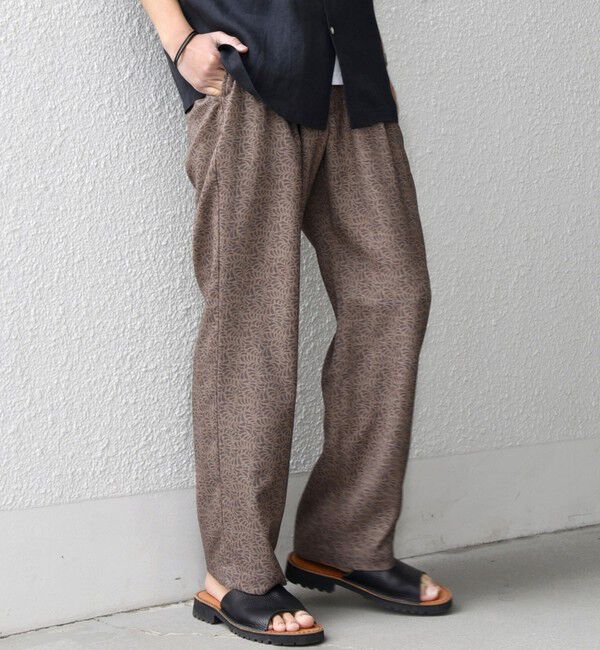 SHIPS any「SHIPS any:〈洗濯機可能〉FUTURE LINEN CANVAS リネンライク セミワイド パンツ◆」|その他|ブラウン系その他