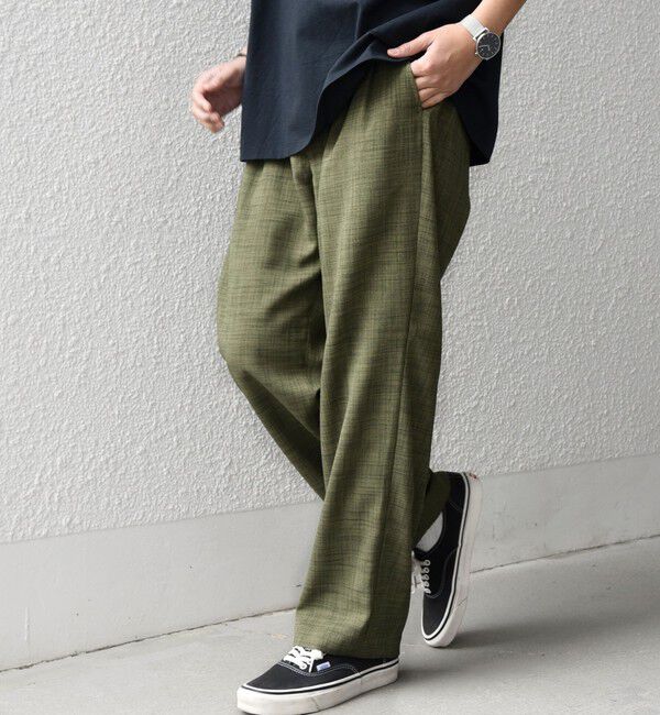 SHIPS any「SHIPS any:〈洗濯機可能〉FUTURE LINEN CANVAS リネンライク セミワイド パンツ◆」|その他|