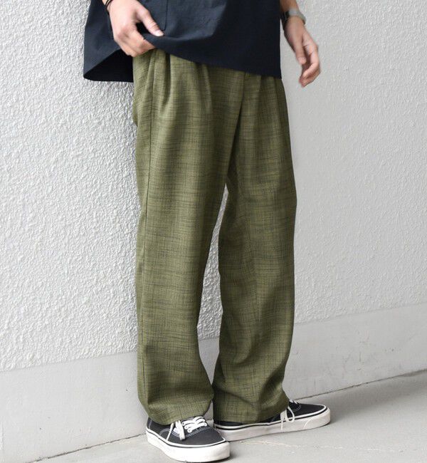 SHIPS any「SHIPS any:〈洗濯機可能〉FUTURE LINEN CANVAS リネンライク セミワイド パンツ◆」|その他|