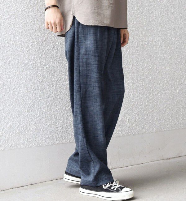 SHIPS any「SHIPS any:〈洗濯機可能〉FUTURE LINEN CANVAS リネンライク セミワイド パンツ◆」|その他|