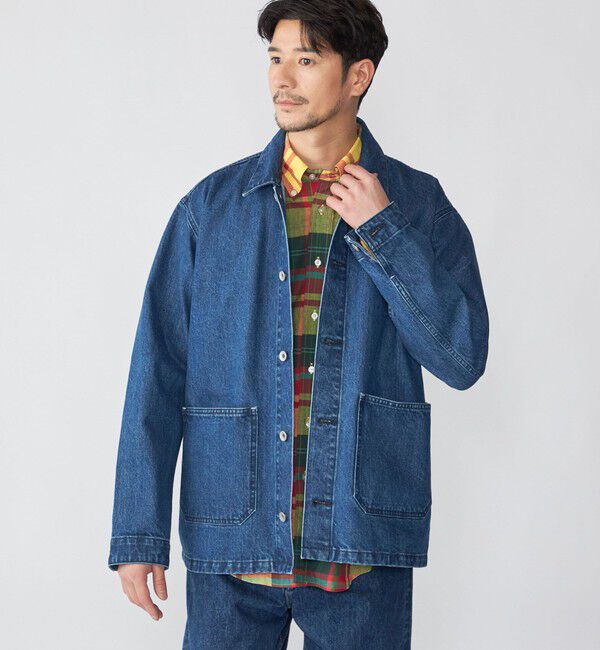 SHIPS「SHIPS: AUTHENTIC デニム カバーオール」|ブルゾン・スタジャン|