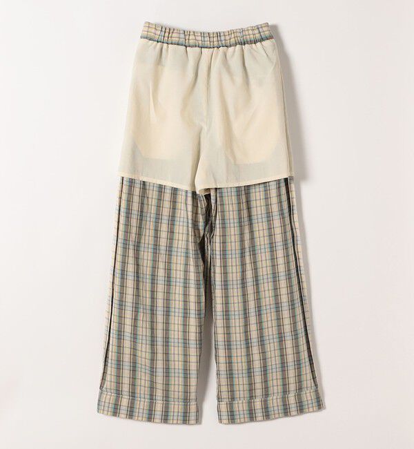 SHIPS any「《予約》SHIPS any:〈洗濯機可能〉リネン ミックス イージー ベイカー パンツ（チェック）」|その他|