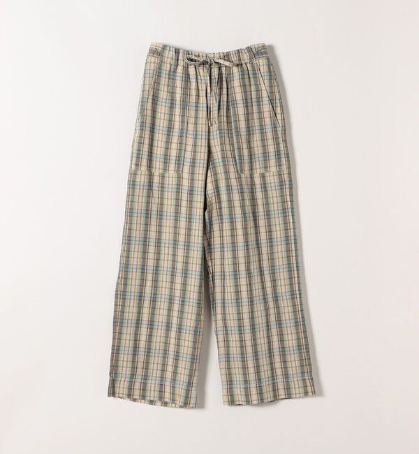 SHIPS any「《予約》SHIPS any:〈洗濯機可能〉リネン ミックス イージー ベイカー パンツ（チェック）」|その他|
