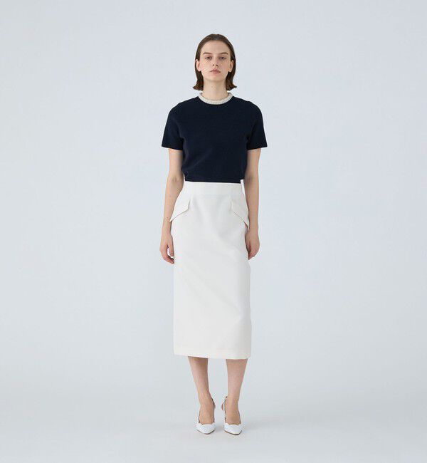 Ballsey「パールコンビ ショートスリーブプルオーバー」|ニット・セーター|