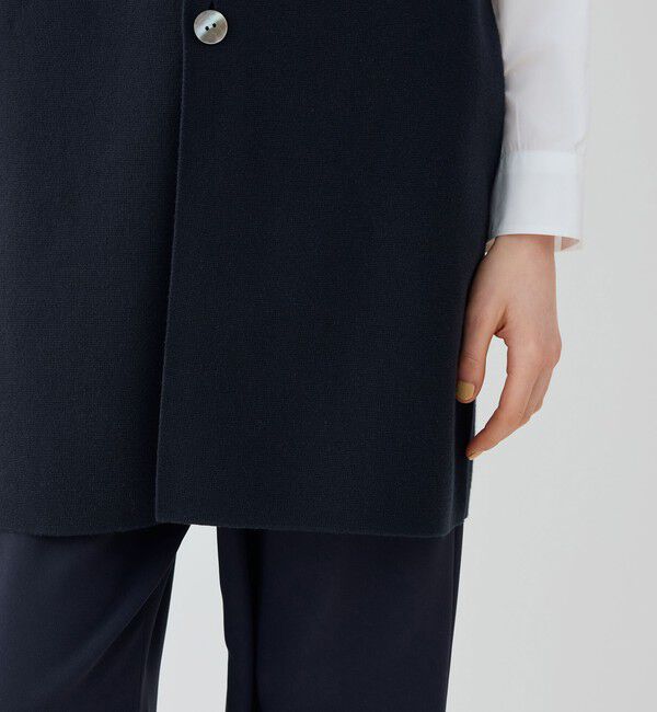 GALERIE VIE「ミラノリブ ロングベスト」|ベスト・ジレ|