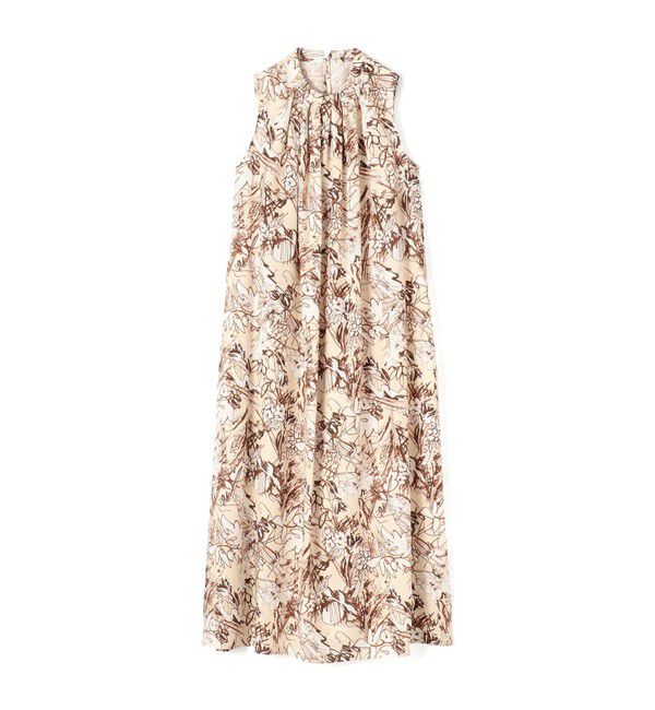 TOMORROWLAND collection「トードリリープリント タック＆ギャザーワンピース」|ワンピース|42 ブラウン系