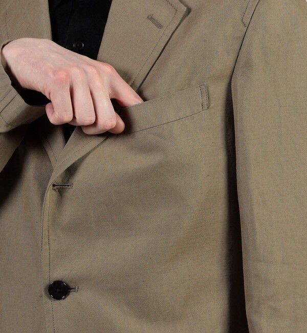 TOMORROWLAND MENS「リネンコットン シングルブレステッド 3Bジャケット SONDRIO」|テーラードジャケット|