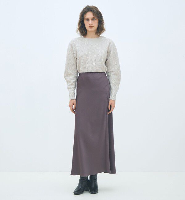 MACPHEE「ブライトジャカード ボリュームスリーブプルオーバー」|Tシャツ・カットソー|