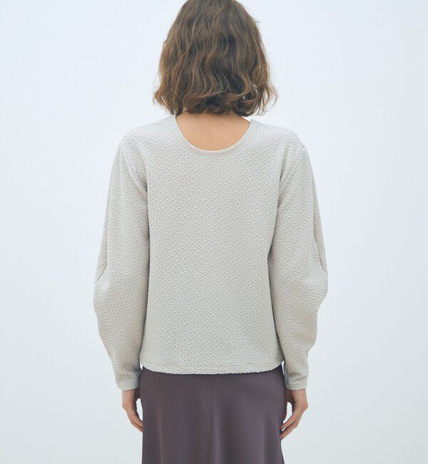 MACPHEE「ブライトジャカード ボリュームスリーブプルオーバー」|Tシャツ・カットソー|